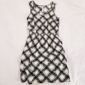 Banana Republic | Green Black Sleeveless Dress